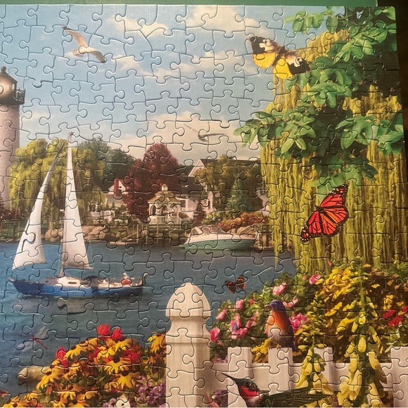 500 piece lighthouse butterfly sailboat puzzle - Picture 7 of 10